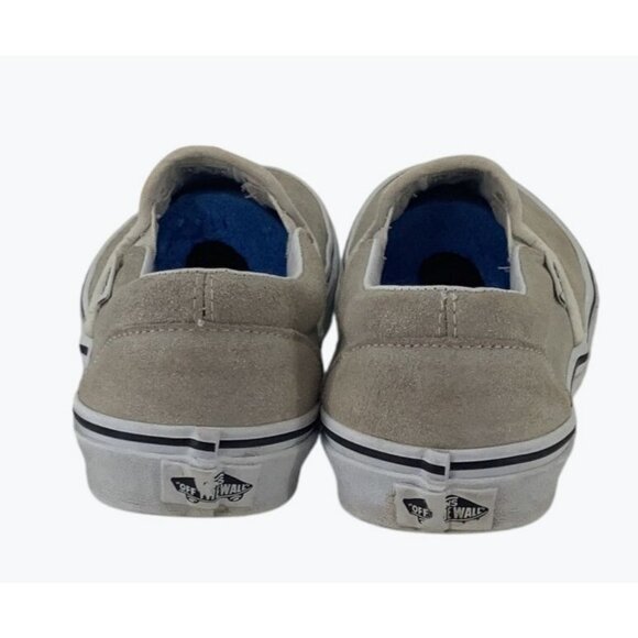 Vans Mens Suede Slip-On Sneakers Size Womens 9, Mens 7.5 Beige - Picture 3 of 7